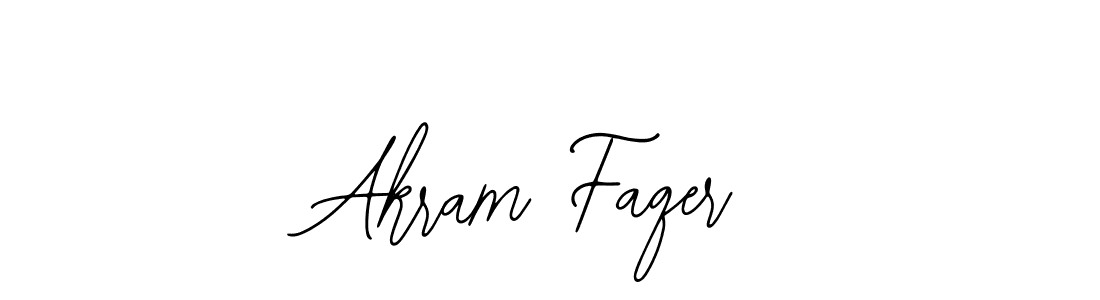 You should practise on your own different ways (Bearetta-2O07w) to write your name (Akram Faqer) in signature. don't let someone else do it for you. Akram Faqer signature style 12 images and pictures png