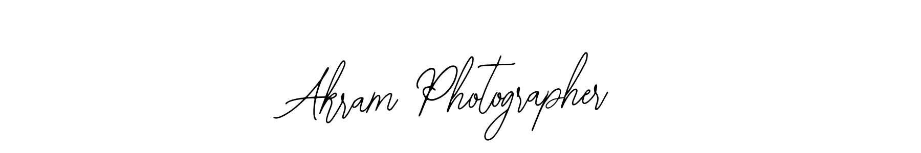 You should practise on your own different ways (Bearetta-2O07w) to write your name (Akram Photographer) in signature. don't let someone else do it for you. Akram Photographer signature style 12 images and pictures png