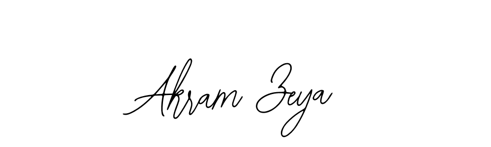 How to make Akram Zeya name signature. Use Bearetta-2O07w style for creating short signs online. This is the latest handwritten sign. Akram Zeya signature style 12 images and pictures png