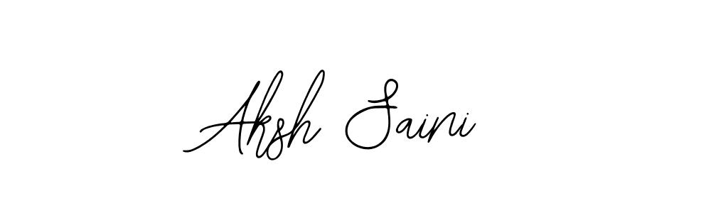 Design your own signature with our free online signature maker. With this signature software, you can create a handwritten (Bearetta-2O07w) signature for name Aksh Saini. Aksh Saini signature style 12 images and pictures png