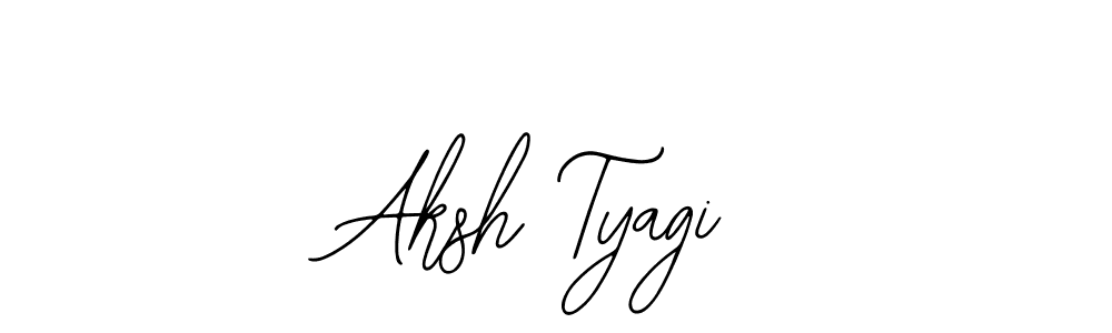 The best way (Bearetta-2O07w) to make a short signature is to pick only two or three words in your name. The name Aksh Tyagi include a total of six letters. For converting this name. Aksh Tyagi signature style 12 images and pictures png