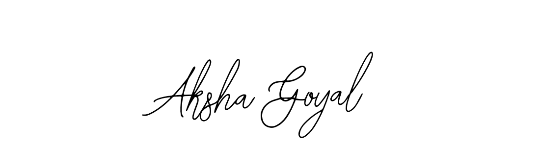 Bearetta-2O07w is a professional signature style that is perfect for those who want to add a touch of class to their signature. It is also a great choice for those who want to make their signature more unique. Get Aksha Goyal name to fancy signature for free. Aksha Goyal signature style 12 images and pictures png