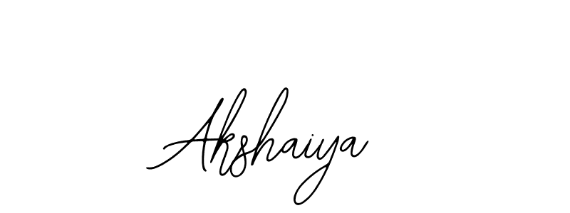 How to make Akshaiya name signature. Use Bearetta-2O07w style for creating short signs online. This is the latest handwritten sign. Akshaiya signature style 12 images and pictures png