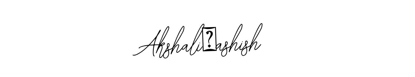 Bearetta-2O07w is a professional signature style that is perfect for those who want to add a touch of class to their signature. It is also a great choice for those who want to make their signature more unique. Get Akshali❤ashish name to fancy signature for free. Akshali❤ashish signature style 12 images and pictures png