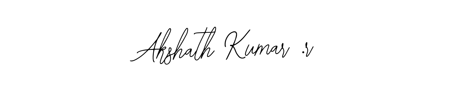 Design your own signature with our free online signature maker. With this signature software, you can create a handwritten (Bearetta-2O07w) signature for name Akshath Kumar .r. Akshath Kumar .r signature style 12 images and pictures png