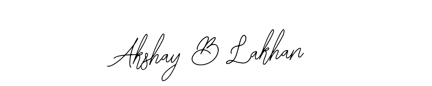 You can use this online signature creator to create a handwritten signature for the name Akshay B Lakhan. This is the best online autograph maker. Akshay B Lakhan signature style 12 images and pictures png