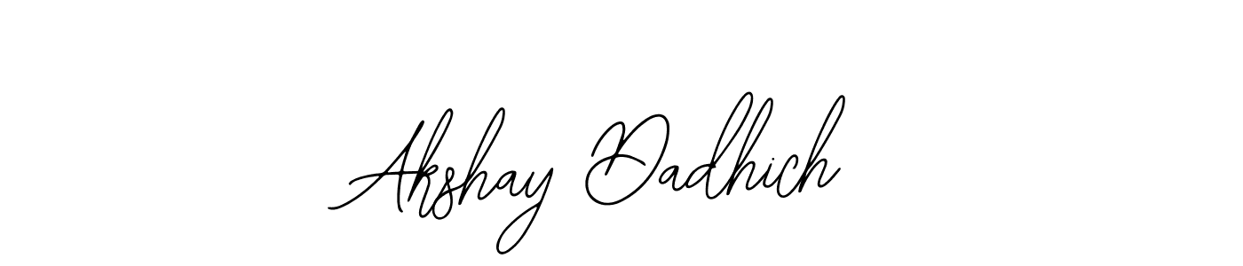 How to make Akshay Dadhich name signature. Use Bearetta-2O07w style for creating short signs online. This is the latest handwritten sign. Akshay Dadhich signature style 12 images and pictures png