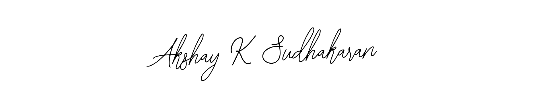 The best way (Bearetta-2O07w) to make a short signature is to pick only two or three words in your name. The name Akshay K Sudhakaran include a total of six letters. For converting this name. Akshay K Sudhakaran signature style 12 images and pictures png