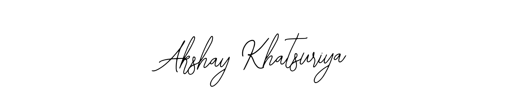 Also we have Akshay Khatsuriya name is the best signature style. Create professional handwritten signature collection using Bearetta-2O07w autograph style. Akshay Khatsuriya signature style 12 images and pictures png