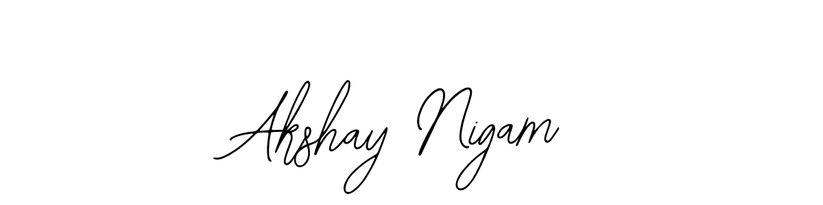 How to make Akshay Nigam signature? Bearetta-2O07w is a professional autograph style. Create handwritten signature for Akshay Nigam name. Akshay Nigam signature style 12 images and pictures png