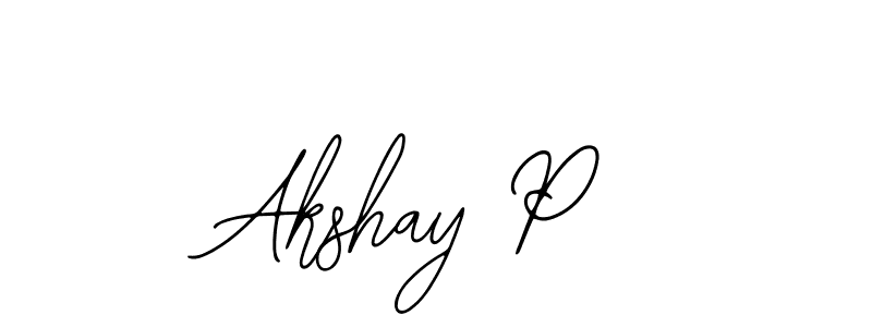 Design your own signature with our free online signature maker. With this signature software, you can create a handwritten (Bearetta-2O07w) signature for name Akshay P. Akshay P signature style 12 images and pictures png