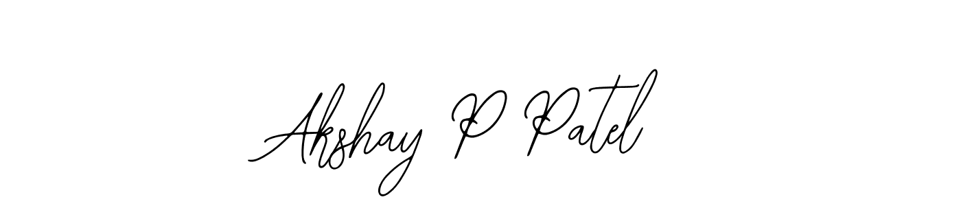 How to Draw Akshay P Patel signature style? Bearetta-2O07w is a latest design signature styles for name Akshay P Patel. Akshay P Patel signature style 12 images and pictures png