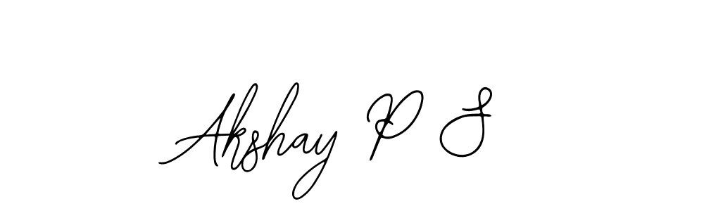 It looks lik you need a new signature style for name Akshay P S. Design unique handwritten (Bearetta-2O07w) signature with our free signature maker in just a few clicks. Akshay P S signature style 12 images and pictures png