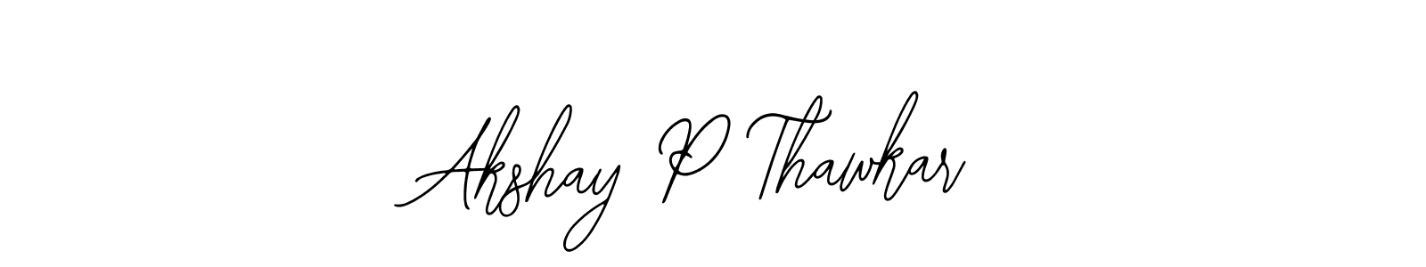 Create a beautiful signature design for name Akshay P Thawkar. With this signature (Bearetta-2O07w) fonts, you can make a handwritten signature for free. Akshay P Thawkar signature style 12 images and pictures png