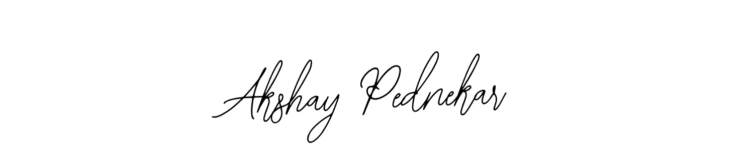 if you are searching for the best signature style for your name Akshay Pednekar. so please give up your signature search. here we have designed multiple signature styles  using Bearetta-2O07w. Akshay Pednekar signature style 12 images and pictures png