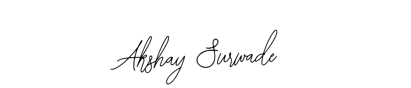 The best way (Bearetta-2O07w) to make a short signature is to pick only two or three words in your name. The name Akshay Surwade include a total of six letters. For converting this name. Akshay Surwade signature style 12 images and pictures png