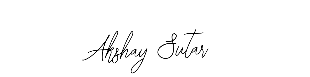 Similarly Bearetta-2O07w is the best handwritten signature design. Signature creator online .You can use it as an online autograph creator for name Akshay Sutar. Akshay Sutar signature style 12 images and pictures png