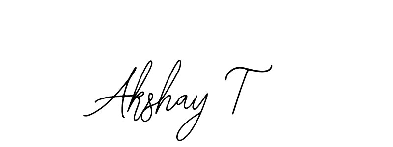 Also we have Akshay T name is the best signature style. Create professional handwritten signature collection using Bearetta-2O07w autograph style. Akshay T signature style 12 images and pictures png