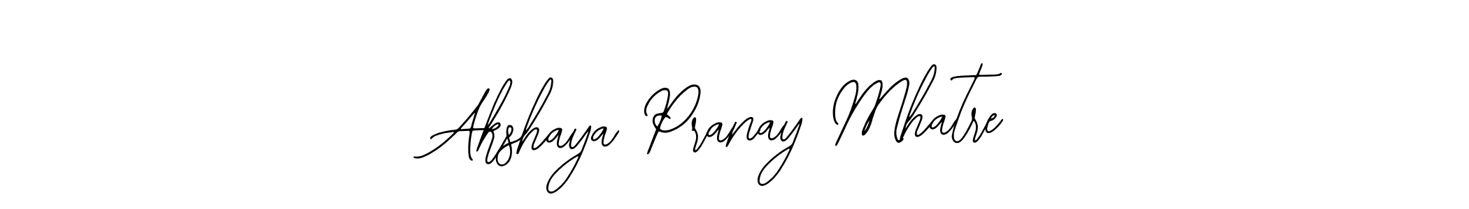 Also we have Akshaya Pranay Mhatre name is the best signature style. Create professional handwritten signature collection using Bearetta-2O07w autograph style. Akshaya Pranay Mhatre signature style 12 images and pictures png