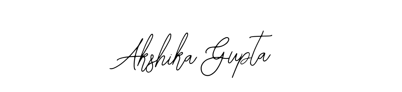 How to make Akshika Gupta name signature. Use Bearetta-2O07w style for creating short signs online. This is the latest handwritten sign. Akshika Gupta signature style 12 images and pictures png