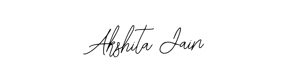 How to make Akshita Jain name signature. Use Bearetta-2O07w style for creating short signs online. This is the latest handwritten sign. Akshita Jain signature style 12 images and pictures png