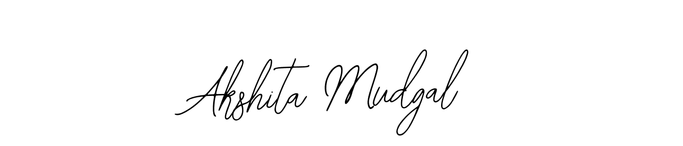 How to make Akshita Mudgal name signature. Use Bearetta-2O07w style for creating short signs online. This is the latest handwritten sign. Akshita Mudgal signature style 12 images and pictures png