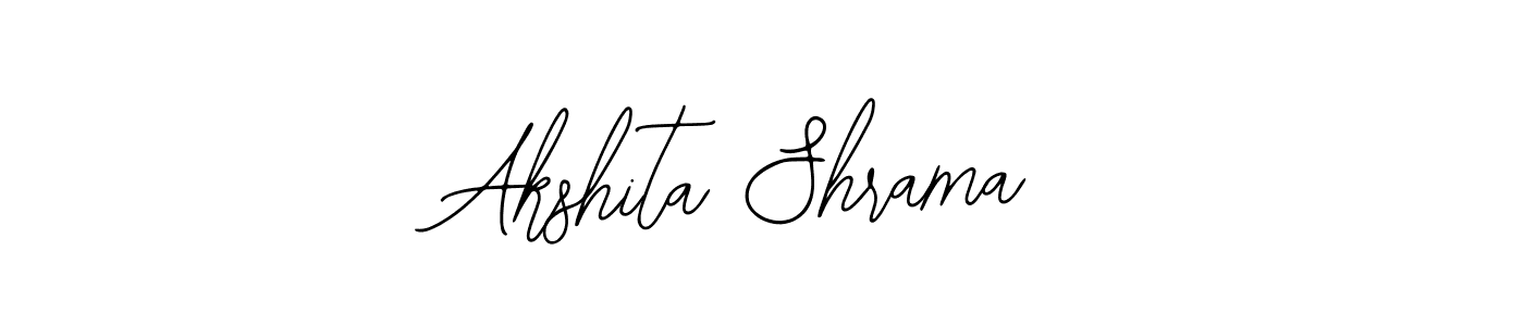 The best way (Bearetta-2O07w) to make a short signature is to pick only two or three words in your name. The name Akshita Shrama include a total of six letters. For converting this name. Akshita Shrama signature style 12 images and pictures png