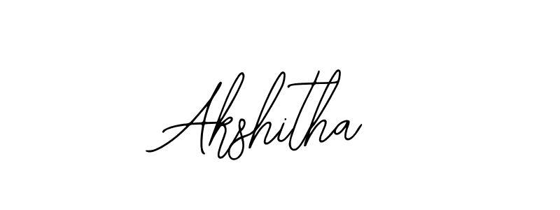 How to make Akshitha name signature. Use Bearetta-2O07w style for creating short signs online. This is the latest handwritten sign. Akshitha signature style 12 images and pictures png