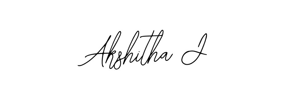 The best way (Bearetta-2O07w) to make a short signature is to pick only two or three words in your name. The name Akshitha J include a total of six letters. For converting this name. Akshitha J signature style 12 images and pictures png