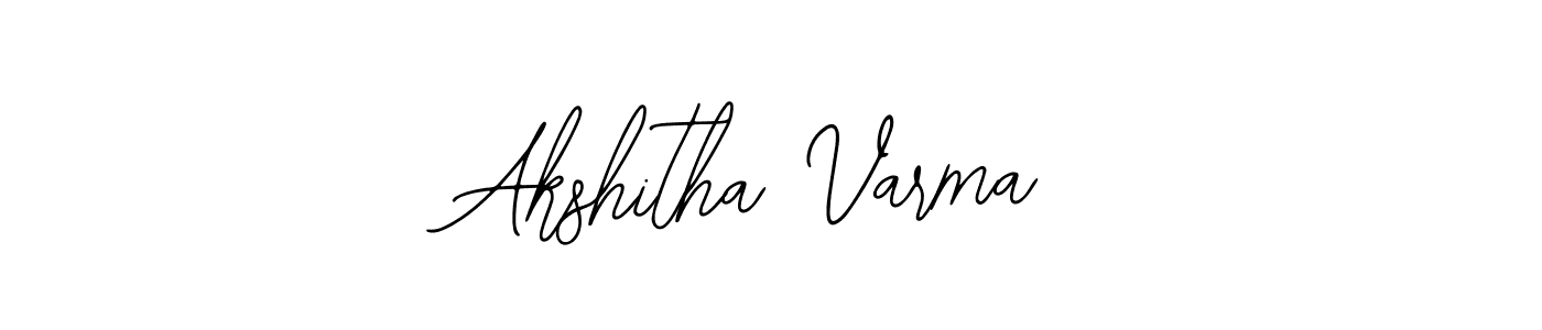 You should practise on your own different ways (Bearetta-2O07w) to write your name (Akshitha Varma) in signature. don't let someone else do it for you. Akshitha Varma signature style 12 images and pictures png