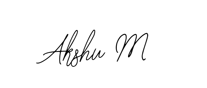 It looks lik you need a new signature style for name Akshu M. Design unique handwritten (Bearetta-2O07w) signature with our free signature maker in just a few clicks. Akshu M signature style 12 images and pictures png