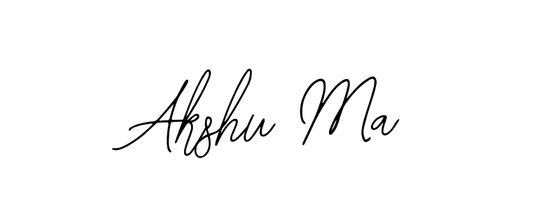 You should practise on your own different ways (Bearetta-2O07w) to write your name (Akshu Ma) in signature. don't let someone else do it for you. Akshu Ma signature style 12 images and pictures png