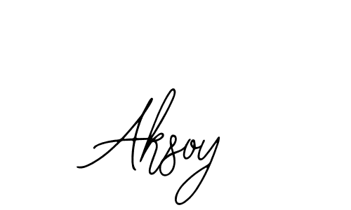 How to make Aksoy name signature. Use Bearetta-2O07w style for creating short signs online. This is the latest handwritten sign. Aksoy signature style 12 images and pictures png