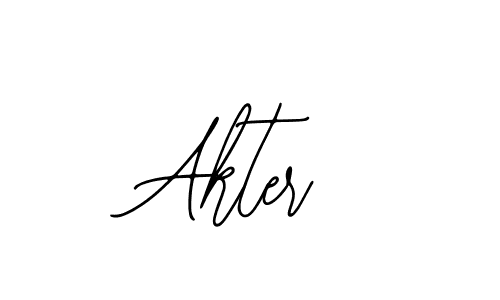 How to make Akter name signature. Use Bearetta-2O07w style for creating short signs online. This is the latest handwritten sign. Akter signature style 12 images and pictures png