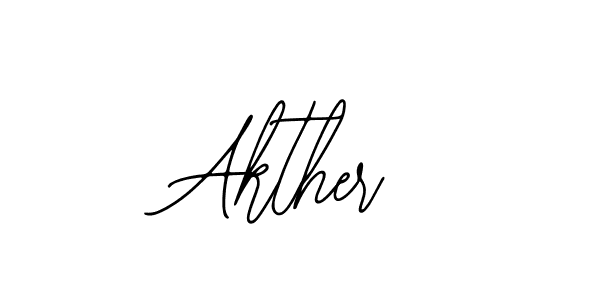 Use a signature maker to create a handwritten signature online. With this signature software, you can design (Bearetta-2O07w) your own signature for name Akther. Akther signature style 12 images and pictures png