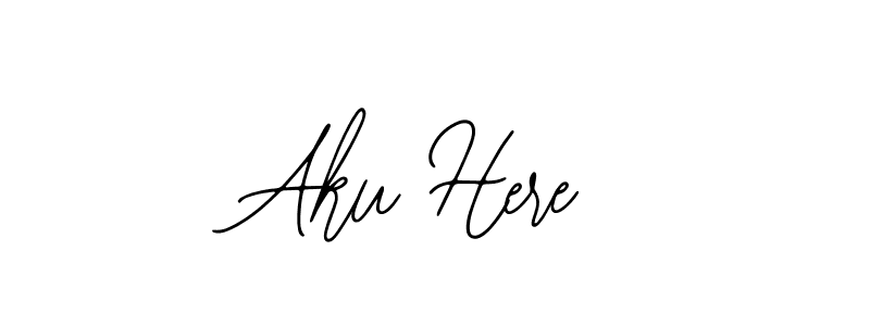 if you are searching for the best signature style for your name Aku Here. so please give up your signature search. here we have designed multiple signature styles  using Bearetta-2O07w. Aku Here signature style 12 images and pictures png