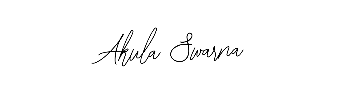 You should practise on your own different ways (Bearetta-2O07w) to write your name (Akula Swarna) in signature. don't let someone else do it for you. Akula Swarna signature style 12 images and pictures png