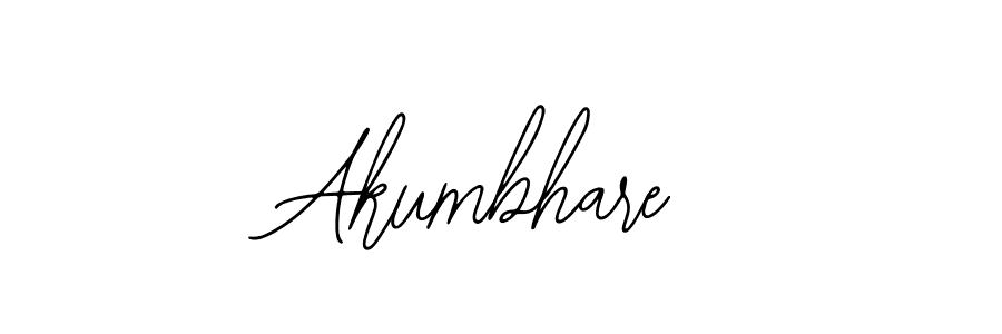 Design your own signature with our free online signature maker. With this signature software, you can create a handwritten (Bearetta-2O07w) signature for name Akumbhare. Akumbhare signature style 12 images and pictures png