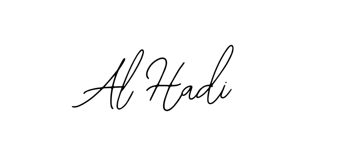 The best way (Bearetta-2O07w) to make a short signature is to pick only two or three words in your name. The name Al Hadi include a total of six letters. For converting this name. Al Hadi signature style 12 images and pictures png