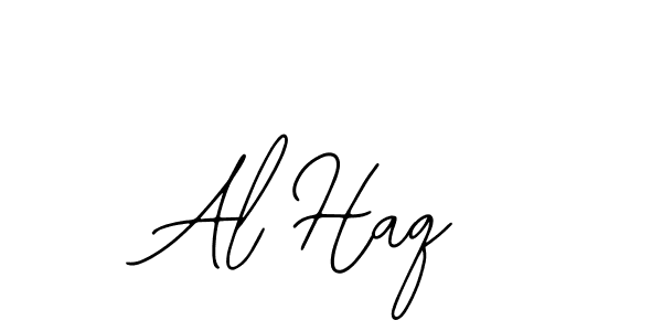 Design your own signature with our free online signature maker. With this signature software, you can create a handwritten (Bearetta-2O07w) signature for name Al Haq. Al Haq signature style 12 images and pictures png