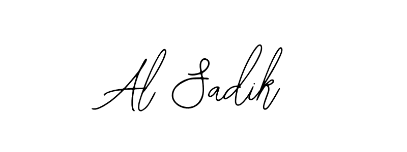 How to make Al Sadik name signature. Use Bearetta-2O07w style for creating short signs online. This is the latest handwritten sign. Al Sadik signature style 12 images and pictures png
