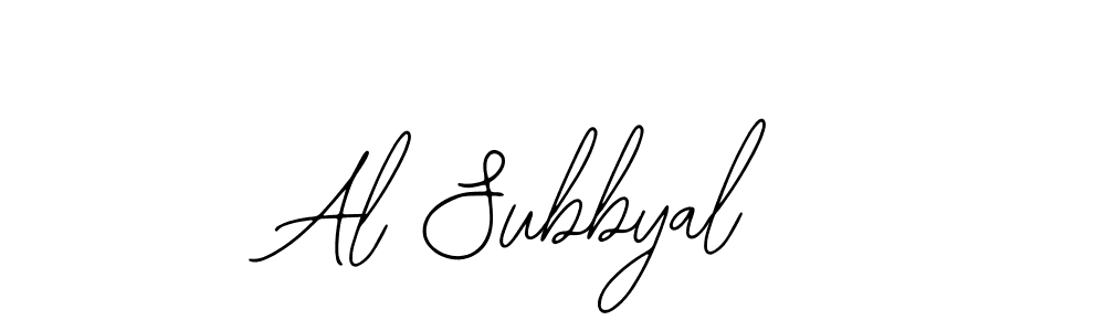 You should practise on your own different ways (Bearetta-2O07w) to write your name (Al Subbyal) in signature. don't let someone else do it for you. Al Subbyal signature style 12 images and pictures png