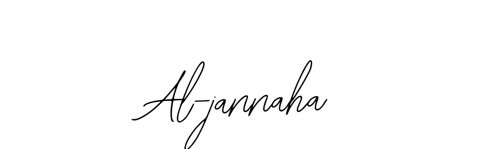 The best way (Bearetta-2O07w) to make a short signature is to pick only two or three words in your name. The name Al-jannaha include a total of six letters. For converting this name. Al-jannaha signature style 12 images and pictures png