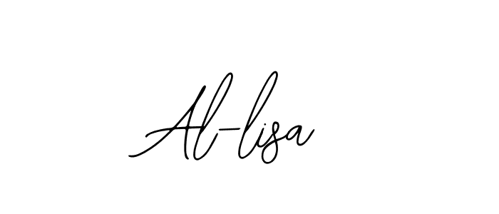 You should practise on your own different ways (Bearetta-2O07w) to write your name (Al-lisa) in signature. don't let someone else do it for you. Al-lisa signature style 12 images and pictures png