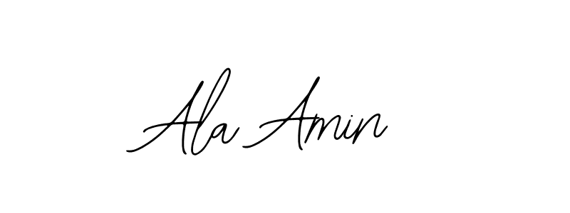 You should practise on your own different ways (Bearetta-2O07w) to write your name (Ala Amin) in signature. don't let someone else do it for you. Ala Amin signature style 12 images and pictures png