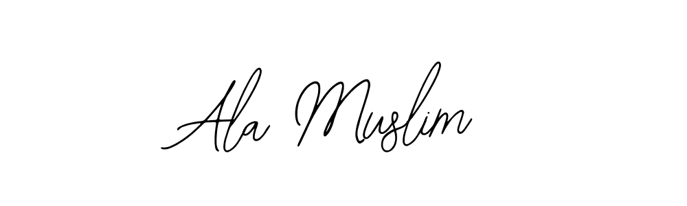 Use a signature maker to create a handwritten signature online. With this signature software, you can design (Bearetta-2O07w) your own signature for name Ala Muslim. Ala Muslim signature style 12 images and pictures png