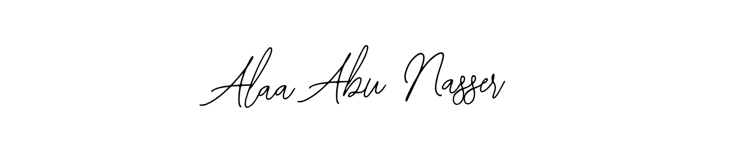 Bearetta-2O07w is a professional signature style that is perfect for those who want to add a touch of class to their signature. It is also a great choice for those who want to make their signature more unique. Get Alaa Abu Nasser name to fancy signature for free. Alaa Abu Nasser signature style 12 images and pictures png