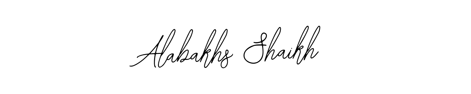 Make a beautiful signature design for name Alabakhs Shaikh. With this signature (Bearetta-2O07w) style, you can create a handwritten signature for free. Alabakhs Shaikh signature style 12 images and pictures png