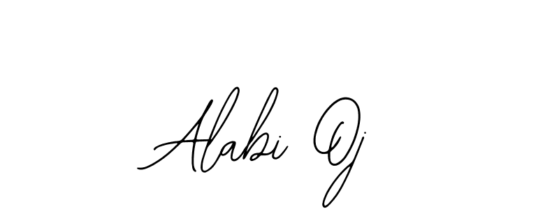 Use a signature maker to create a handwritten signature online. With this signature software, you can design (Bearetta-2O07w) your own signature for name Alabi Oj. Alabi Oj signature style 12 images and pictures png