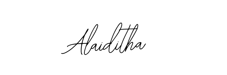 How to make Alaiditha name signature. Use Bearetta-2O07w style for creating short signs online. This is the latest handwritten sign. Alaiditha signature style 12 images and pictures png
